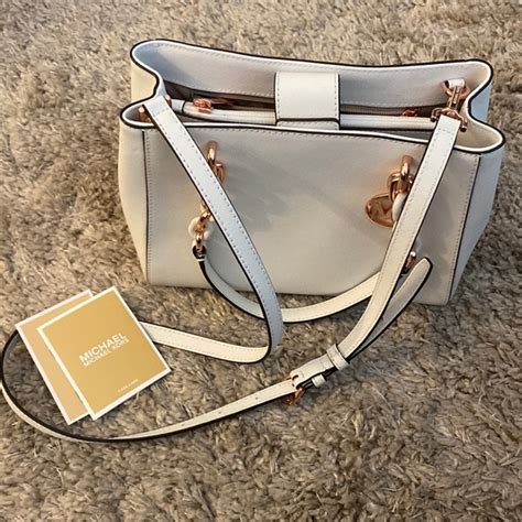 michael kors sofia optic white|NWT Michael Kors Sofia Optic White Large Tota Leat .